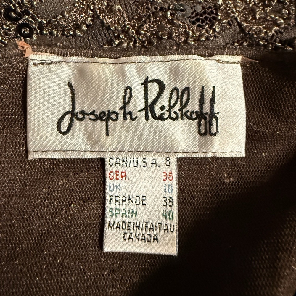 Joseph Ribkoff Blouse SZ 8 Quiet Luxury Glam Evening stretch Shimmery Fairy - Picture 4 of 8